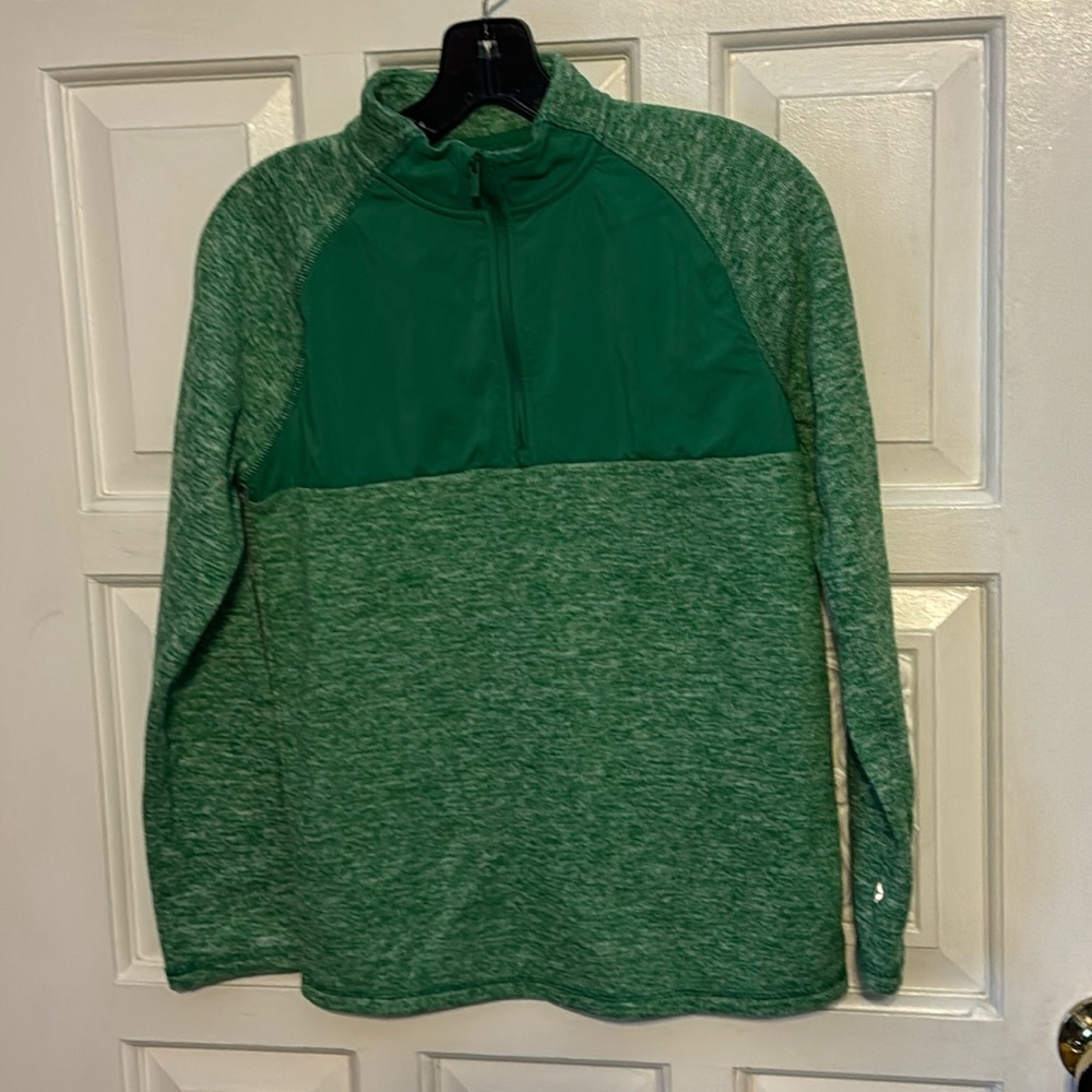All In Motion 1/4 Zip Pullover Fleece Green Size Large